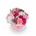 Box růžových květin